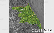 Satellite Map of Kang-Won-Do, desaturated