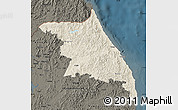 Shaded Relief Map of Kang-Won-Do, darken