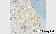 Shaded Relief Map of Kang-Won-Do, semi-desaturated