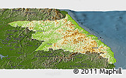 Physical Panoramic Map of Kang-Won-Do, darken