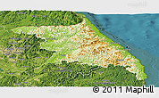 Physical Panoramic Map of Kang-Won-Do, satellite outside