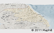 Shaded Relief Panoramic Map of Kang-Won-Do, semi-desaturated
