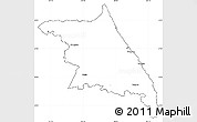 Blank Simple Map of Kang-Won-Do, cropped outside