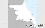 Gray Simple Map of Kang-Won-Do, single color outside