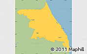 Savanna Style Simple Map of Kang-Won-Do, single color outside