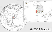 Blank Location Map of Kwangju, highlighted country