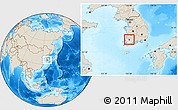Shaded Relief Location Map of Kwangju