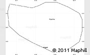 Blank Simple Map of Kwangju, cropped outside