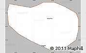 Gray Simple Map of Kwangju, cropped outside