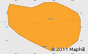 Political Simple Map of Kwangju, cropped outside