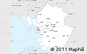 Silver Style Simple Map of Kyonggi-Do