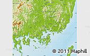 Physical Map of Kyongsangnam-Do