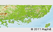 Physical Panoramic Map of Kyongsangnam-Do