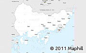 Silver Style Simple Map of Kyongsangnam-Do