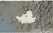 Shaded Relief 3D Map of Seoul, darken