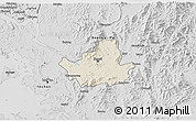 Shaded Relief 3D Map of Seoul, desaturated