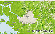 Shaded Relief 3D Map of Seoul, physical outside