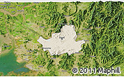 Shaded Relief 3D Map of Seoul, satellite outside