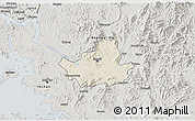 Shaded Relief 3D Map of Seoul, semi-desaturated