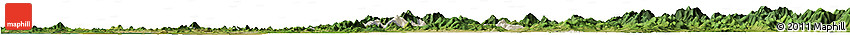 Shaded Relief Horizon Map of Seoul, satellite outside