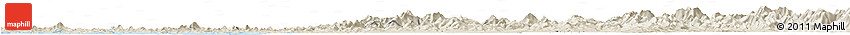 Shaded Relief Horizon Map of Seoul