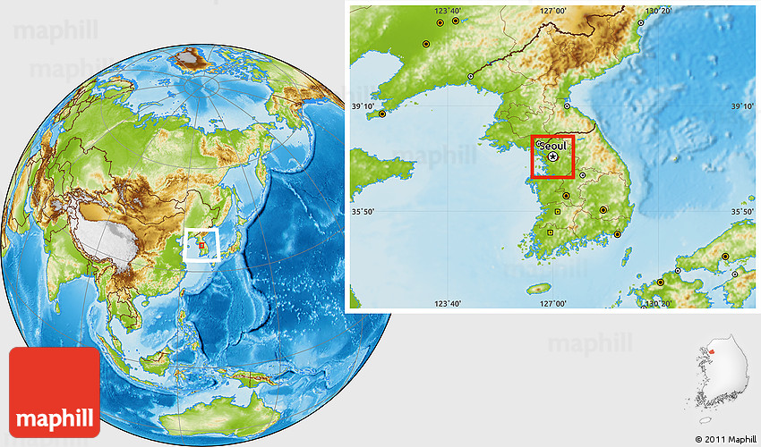 Physical Location Map of Seoul