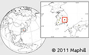 Blank Location Map of Taegu