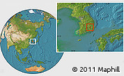 Satellite Location Map of Taegu