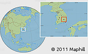 Savanna Style Location Map of Taegu