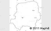 Blank Simple Map of Taegu, cropped outside