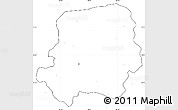 Blank Simple Map of Taegu, no labels