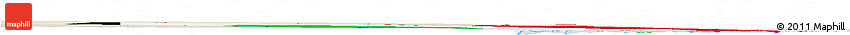 Flag Horizon Map of Kuwait, shaded relief outside, bathymetry sea, flag centered
