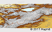 Physical 3D Map of Issyk-Kul