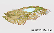 Satellite 3D Map of Issyk-Kul, cropped outside
