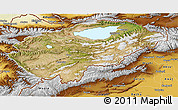 Satellite 3D Map of Issyk-Kul, physical outside