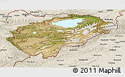 Satellite 3D Map of Issyk-Kul, shaded relief outside
