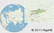 Savanna Style Location Map of Kyrgyzstan, lighten, land only