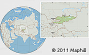 Savanna Style Location Map of Kyrgyzstan, lighten, semi-desaturated, land only