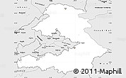 Silver Style Simple Map of Osh