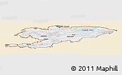 Classic Style Panoramic Map of Kyrgyzstan, single color outside