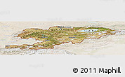 Satellite Panoramic Map of Kyrgyzstan, lighten