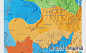 Political Shades Map of Attopu