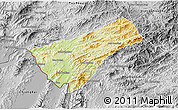Physical 3D Map of Houay Xay, desaturated