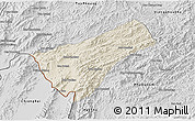 Shaded Relief 3D Map of Houay Xay, desaturated