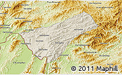 Shaded Relief 3D Map of Houay Xay, physical outside