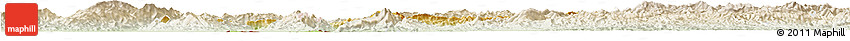 Physical Horizon Map of Houay Xay, lighten
