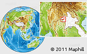 Physical Location Map of Houay Xay, highlighted country