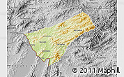 Physical Map of Houay Xay, desaturated