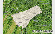 Shaded Relief Map of Houay Xay, satellite outside
