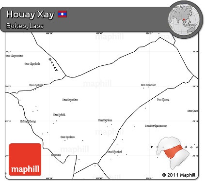 Blank Simple Map of Houay Xay